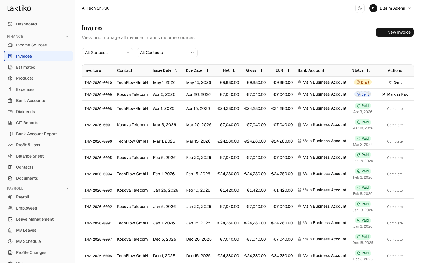 Invoices