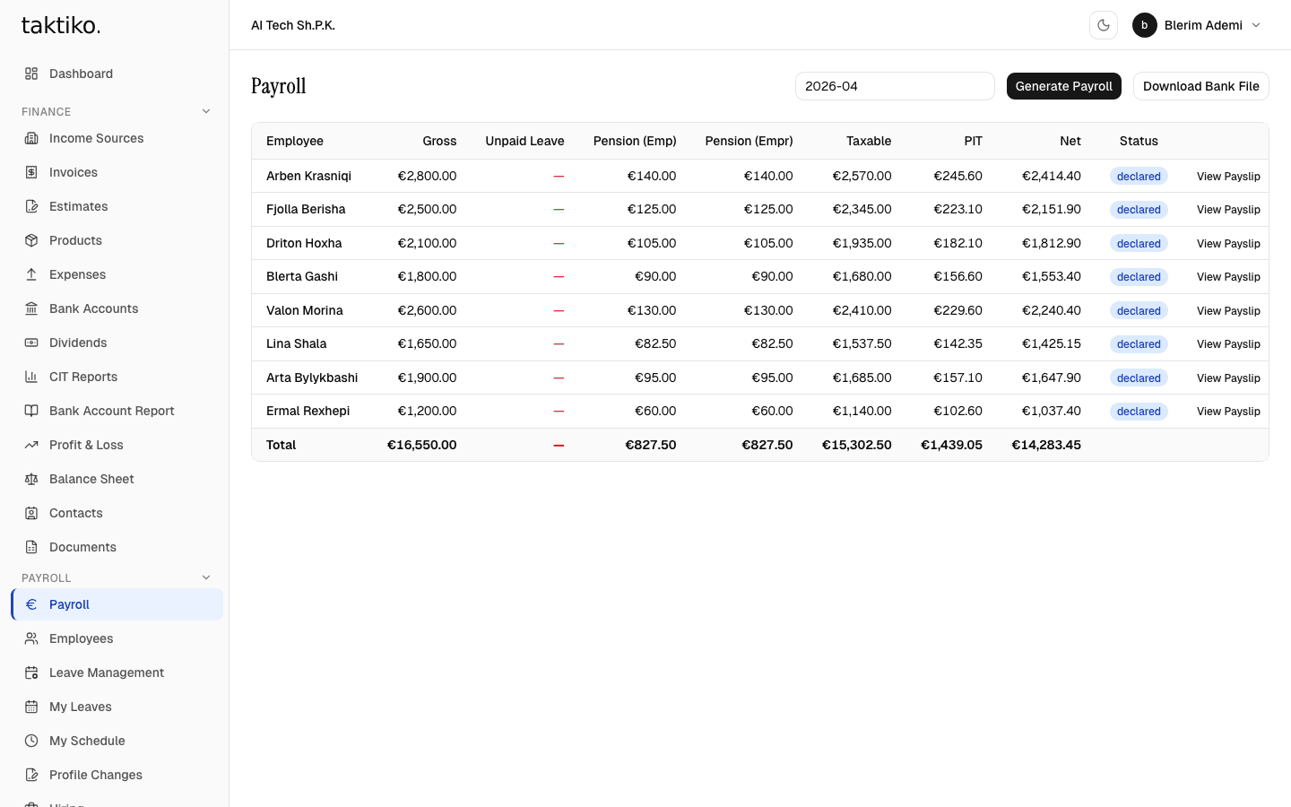 Payroll